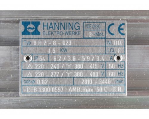 Электродвигатель Hanning 1,5 кВт 13009654