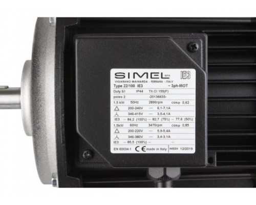 Электродвигатель Simel 22/100 IE3, 1.5 кВт, 3003427