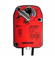 Привод воздушной заслонки Dacond DAC-LF24-02S, 2.5 Н*м, ВКЛ/ВЫКЛ, 2 концевых выключателя, AC/DC 24В, с возвратной пружиной