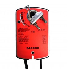 Привод воздушной заслонки Dacond DAC-LF24-05S, 5 Н*м, ВКЛ/ВЫКЛ, 2 концевых выключателя, AC/DC 24В, с возвратной пружиной