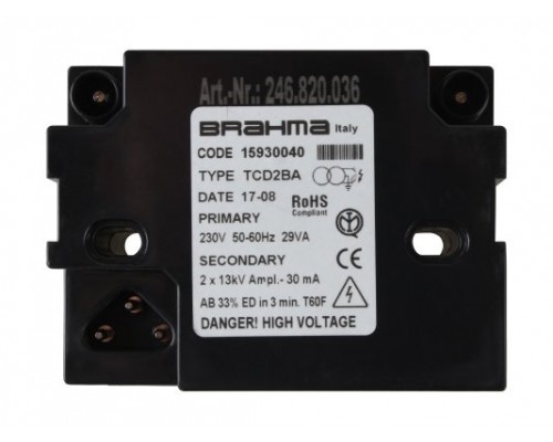 Трансформатор розжига Brahma TCD2BA 15930040